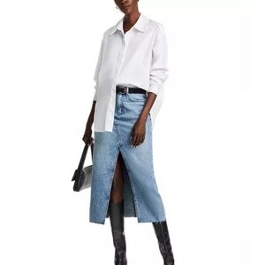 Rag & Bone Clara Denim Midi Skirt ✨☕️